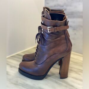 Brown Prada Ankle Boots